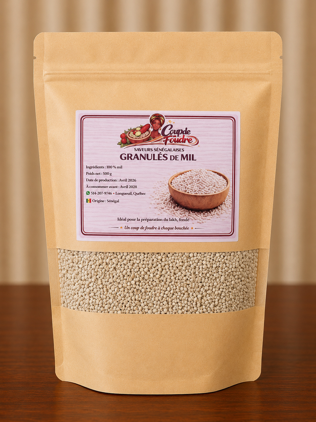 Arraw de mil 1 kg – Granulés de mil traditionnels du Sénégal