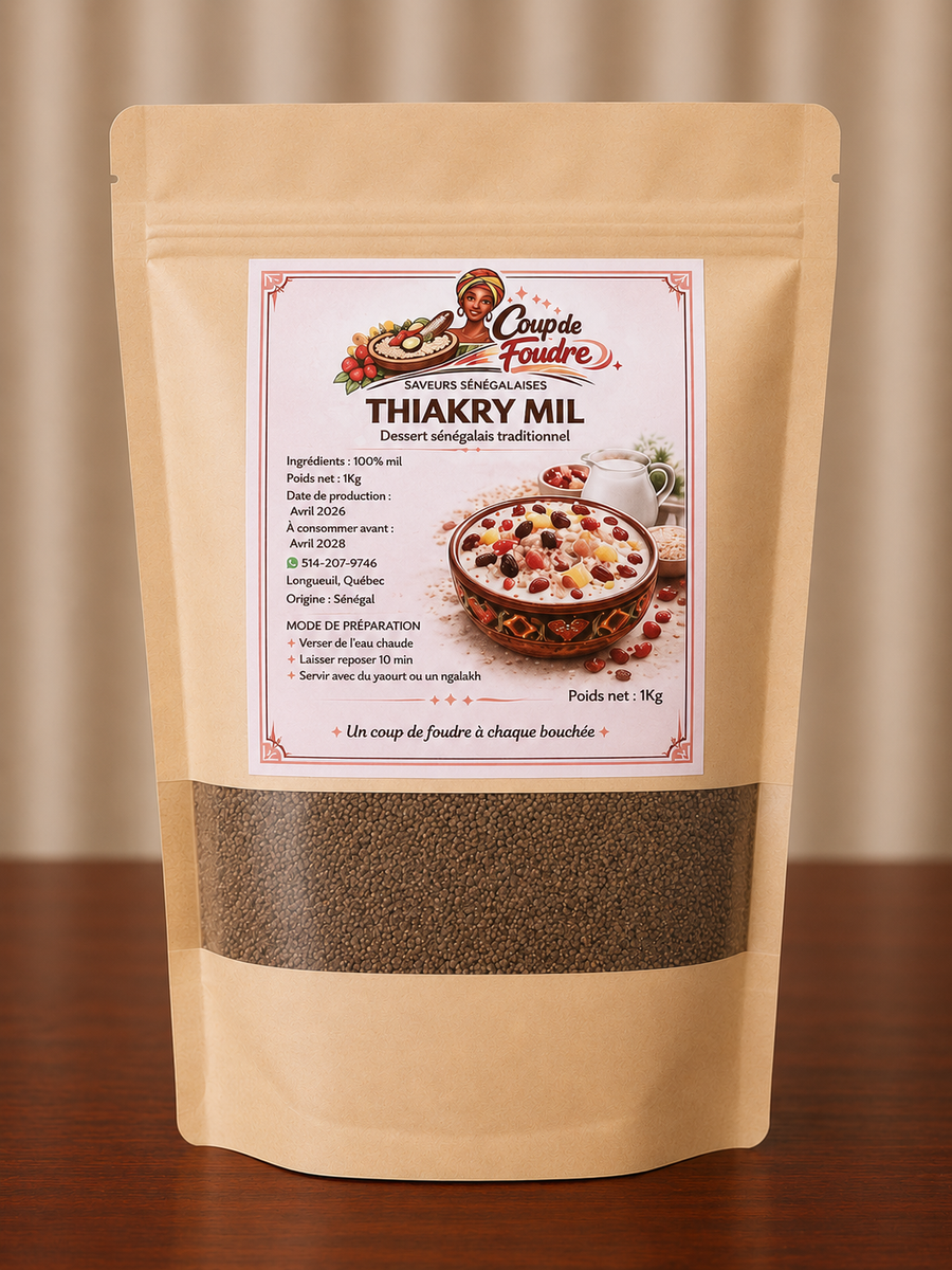 Thiakry (Dégué) 1 kg – Dessert traditionnel sénégalais au mil