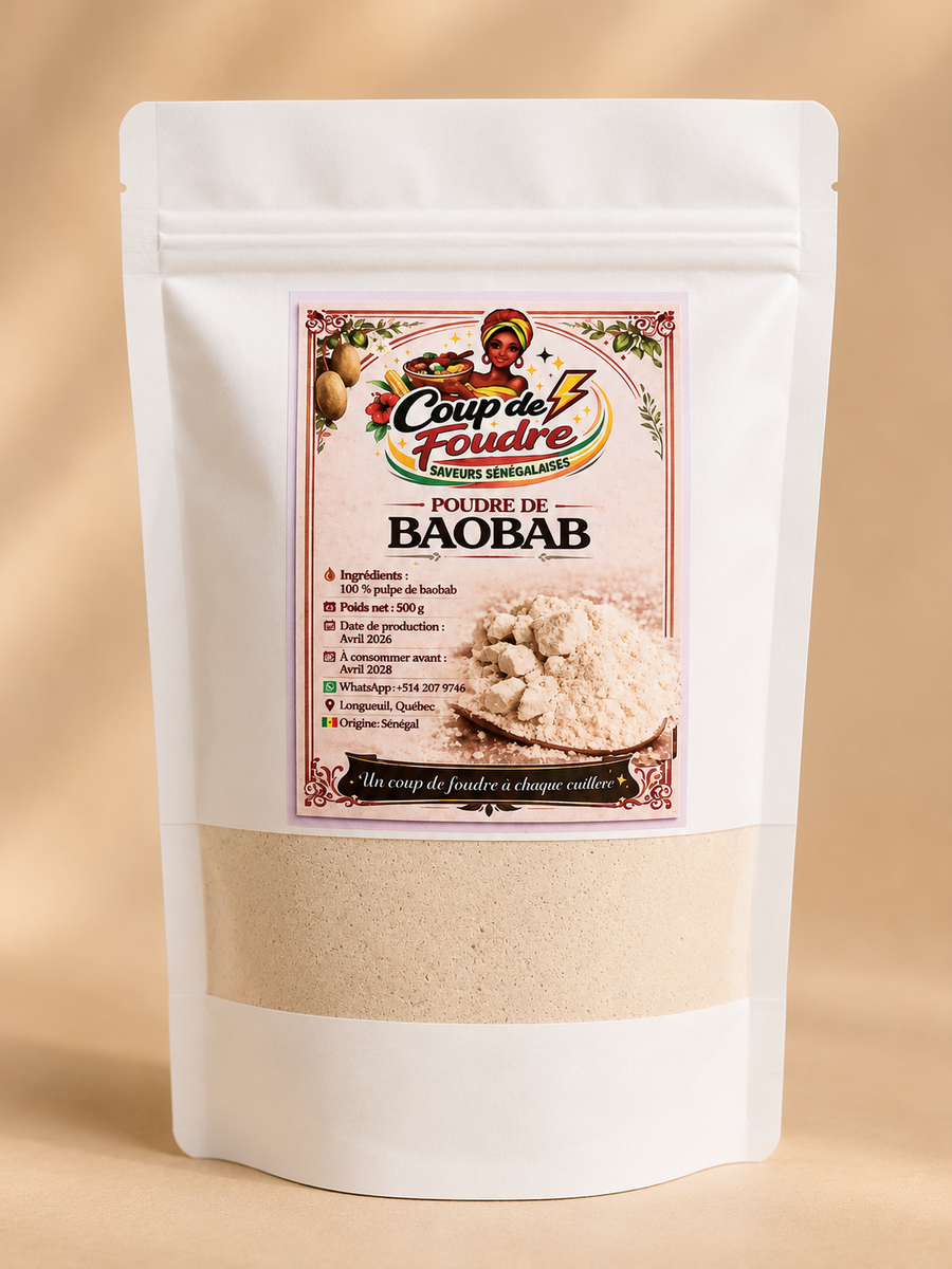Poudre de Baobab 500 g  – Un trésor naturel d'Afrique